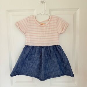 Harper Canyon Pink & Blue Denim Casual Dress - Size 3t